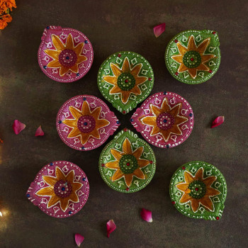 Tied Ribbons Diwali Diyas...