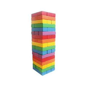54-Piece Wooden Block Tiles