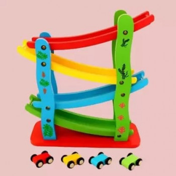 Wooden Racing Car With Ramp...