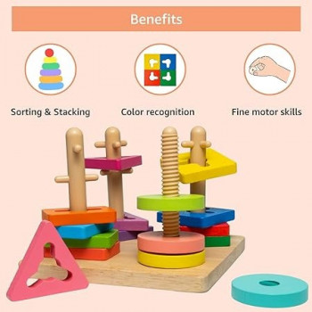 Wooden Geometric Shape...