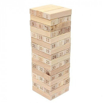 54-Piece Wooden Blocks Playset