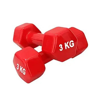 Vinyl Dumbbells - 3 KG  2 Pcs