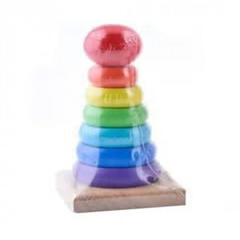 Wood Rainbow Tower Stacking...