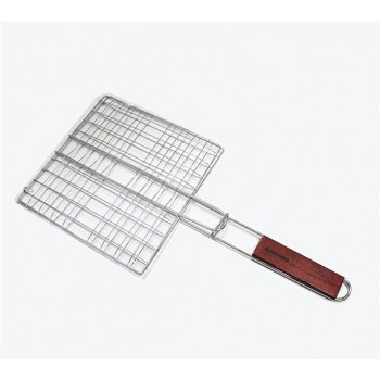 BBQ Grill Basket With Wood...