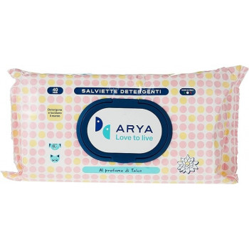 Arya Wet Wipes Talc,40