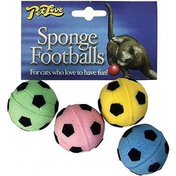 Mikki Sponge Footballs Cat Toy