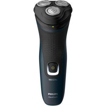 PHILIPS 1100 Wet or Dry Electric Shaver (Black/Blue, S1121/41)