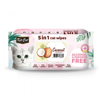 Kit Cat 5-In-1 Cat Wipes...