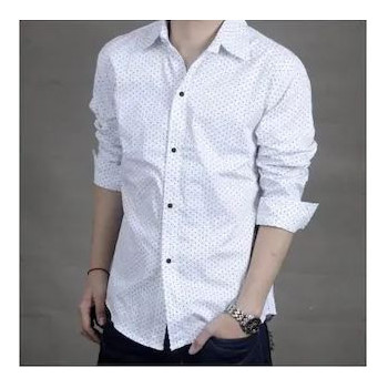 FASHLOOK Men White Textured...