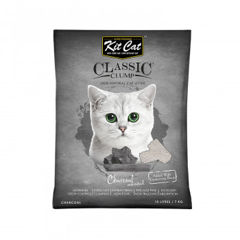 Kit Cat Classic Clump Cat Litter, (Charcoal), 7 KG (Pack of 8)