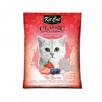 Kit Cat Classic Clump Cat Litter, (Mix Berries), 7 KG (Pack of 8)