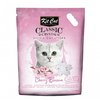Kit Cat Classic Crystal Cat Litter Cherry Blossom, (5 L) (Pack of 10)