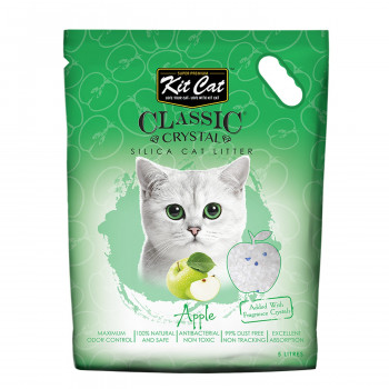 Kit Cat Classic Crystal Cat Litter Apple, (5 L) (Pack of 10)