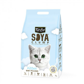 Kit Cat Soybean Litter Soya Clump Kitten Baby Powder, 7 L (Pack of 10)