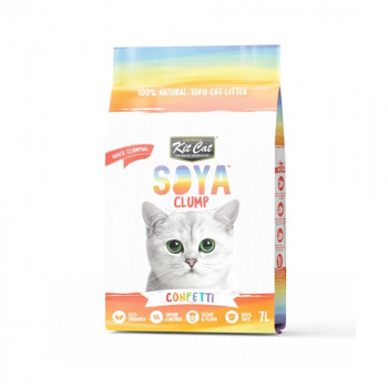 Kit Cat Soya Clump Soybean Litter Confetti, 7 L (Pack of 10)