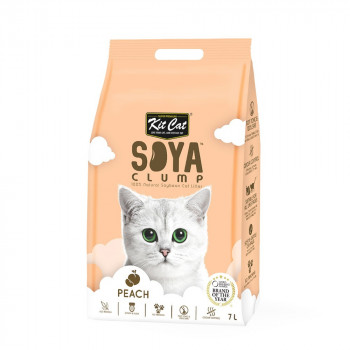 Kit Cat Soya Clump Soybean Litter Peach, 7 L (Pack of 10)