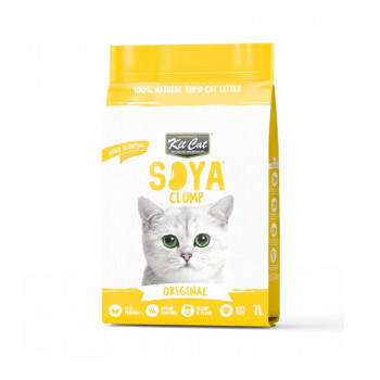 Kit Cat Soya Clump Soybean Litter Original, 7 L (Pack of 10)