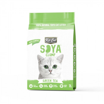 Kit Cat Soya Clump Soybean Litter Green Tea, 7 L (Pack of 10)