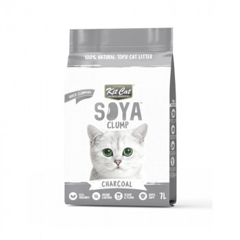 Kit Cat Soya Clump Soybean Litter Charcoal, 7 L (Pack of 10)