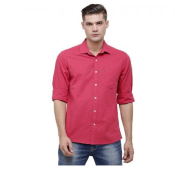 Red Solid Regular Fit...