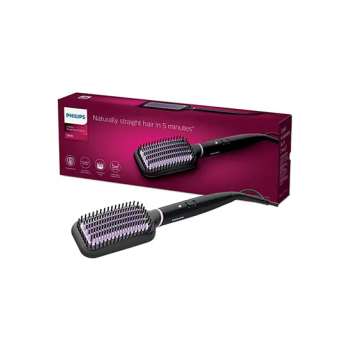 Philips StyleCare Essential Heated Straightening Brush Black/Purple 35 x 75 x 48mm